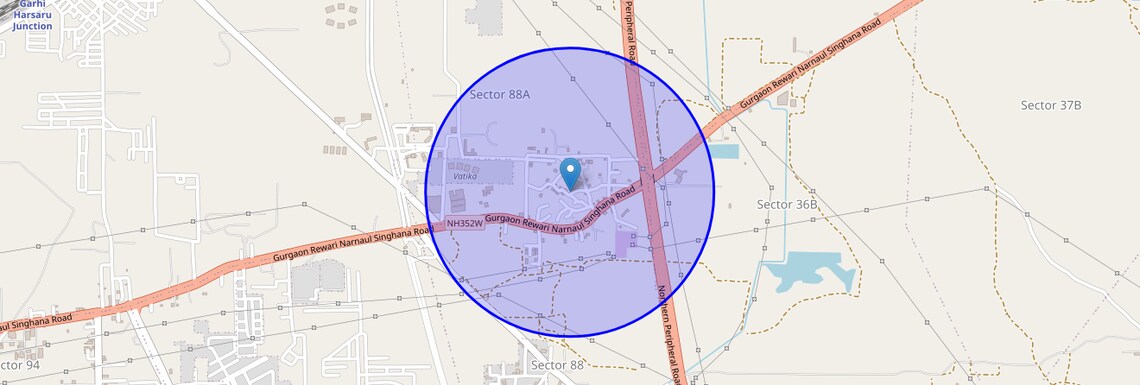 Location Map of Harsuru Village, Gurgaon
