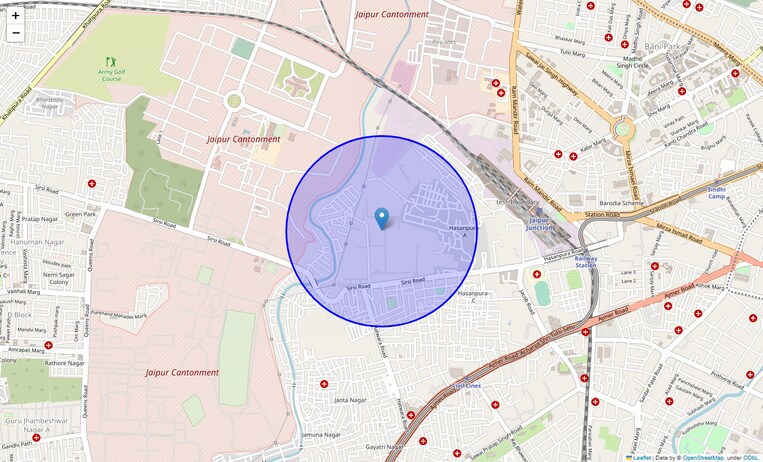 Location Map of Hasanpura