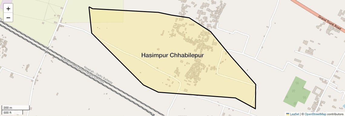 Location Map of Hasimpur Chhabilepur, Allahabad