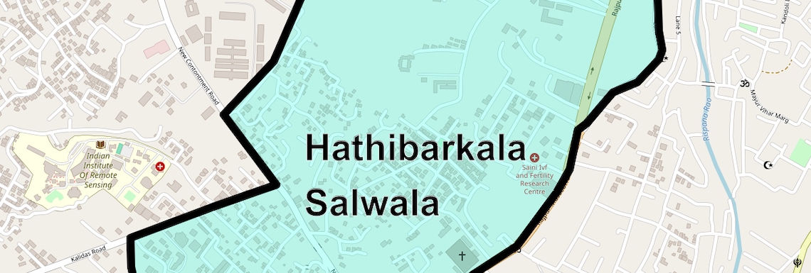 Location Map of Hathibarkala Salwala, Dehradun