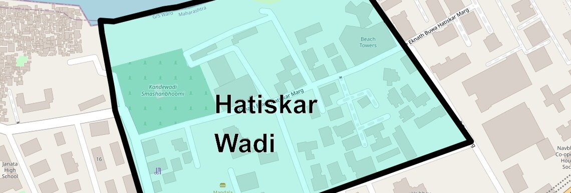 Location Map of Hatiskar Wadi, Mumbai