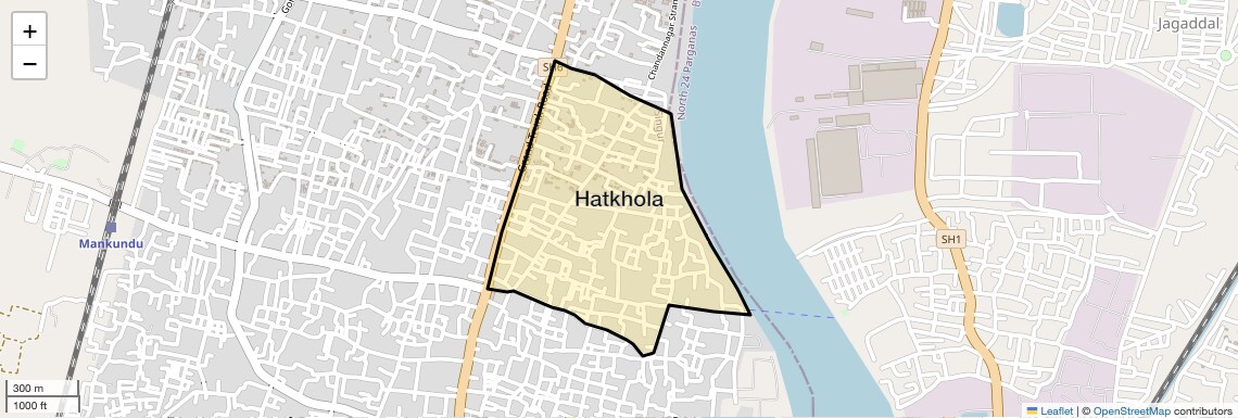 Location Map of Hatkhola, Kolkata