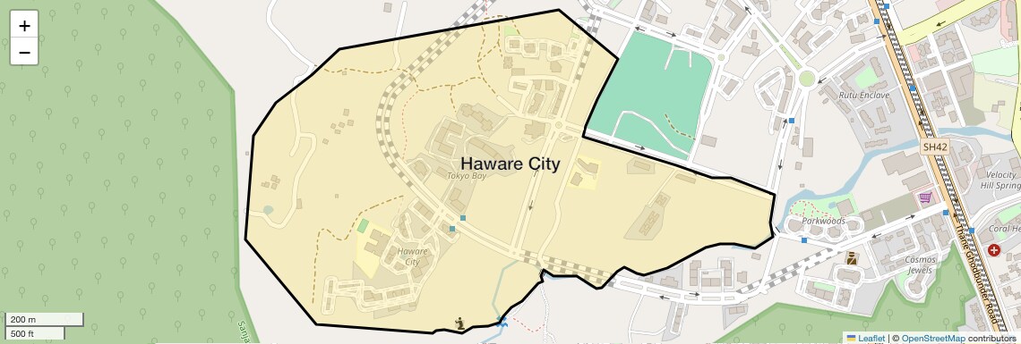 Location Map of Haware City, Thane