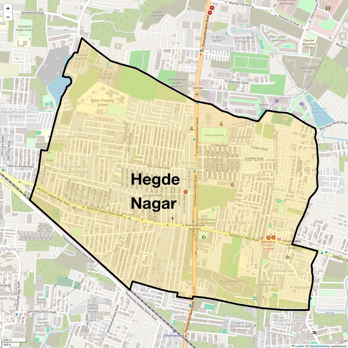 Check Time Travel of Hegde Nagar, Bangalore