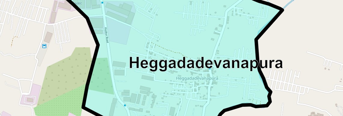 Location Map of Heggadadevanapura, Bangalore