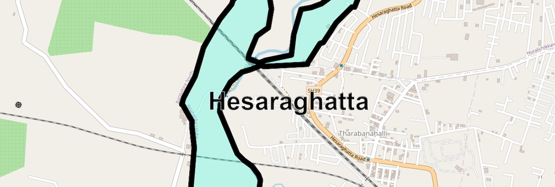 Location Map of Hesaraghatta, Bangalore