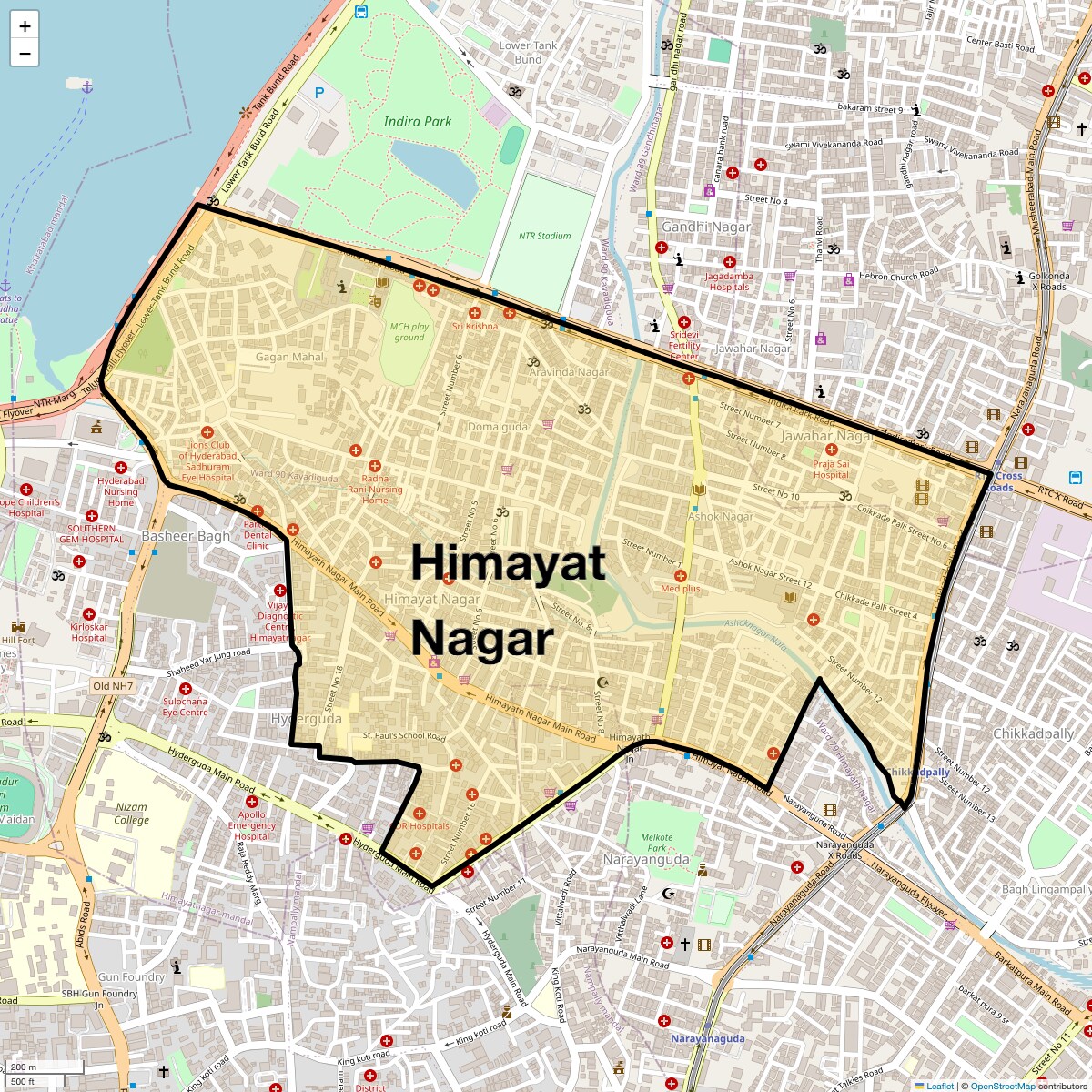 Check Time Travel of Himayat Nagar, Hyderabad