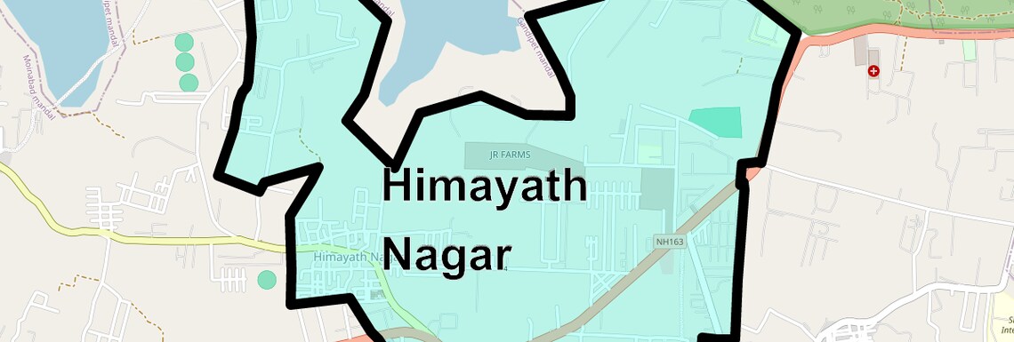 Location Map of Himayath Nagar, Hyderabad