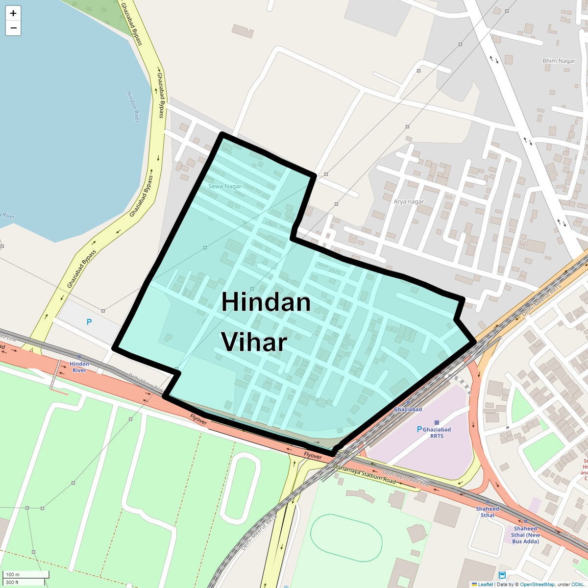 Hindan Vihar Map