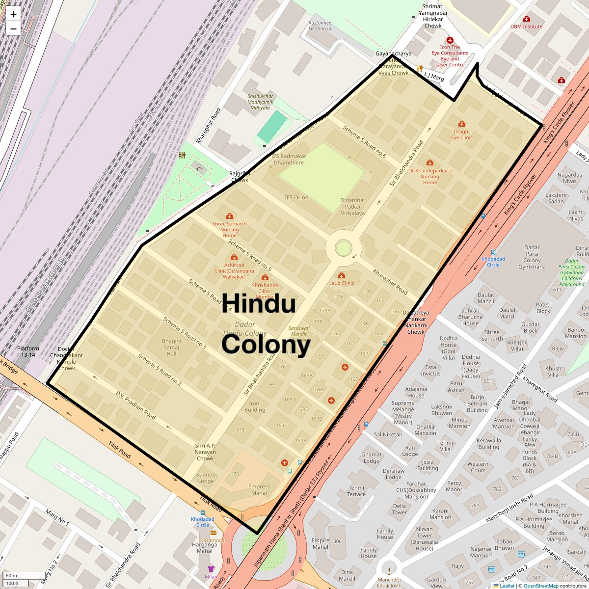 Check Time Travel of Hindu Colony, Mumbai