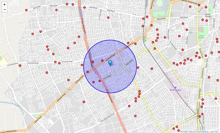 Location Map of Hinglaj Nagar