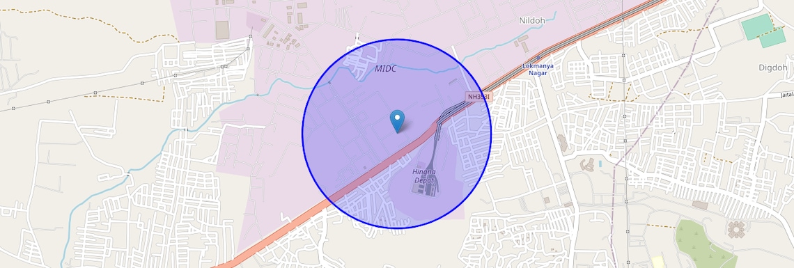 Location Map of Hingna Rd, Nagpur