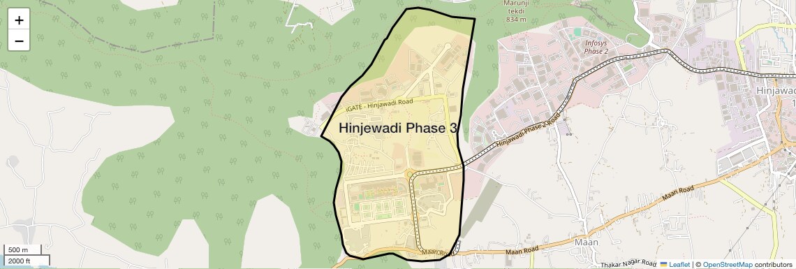 Location Map of Hinjewadi Phase 3, Pune