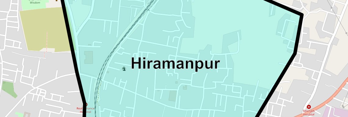 Location Map of Hiramanpur, Varanasi