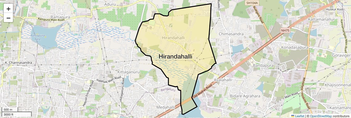 Hirandahalli Map