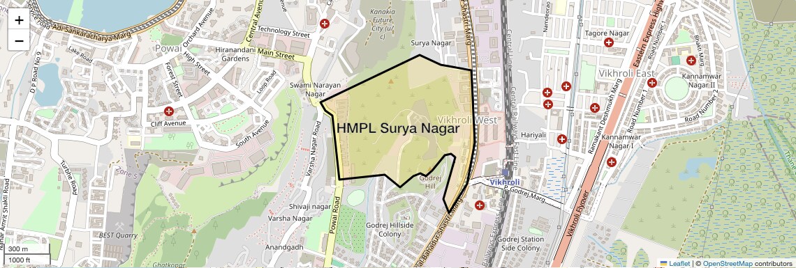 Location Map of HMPL Surya Nagar, Mumbai