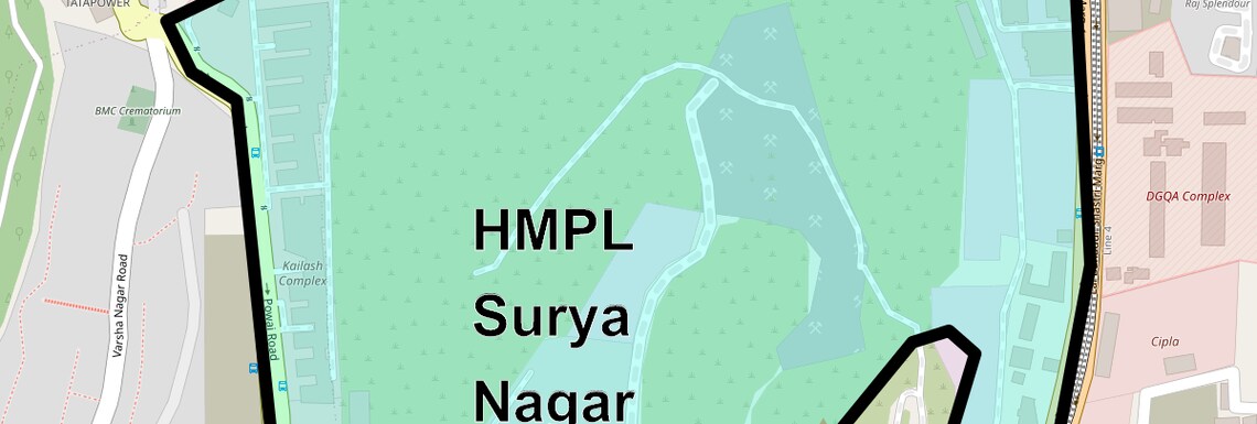 Location Map of Hmpl Surya Nagar, Mumbai