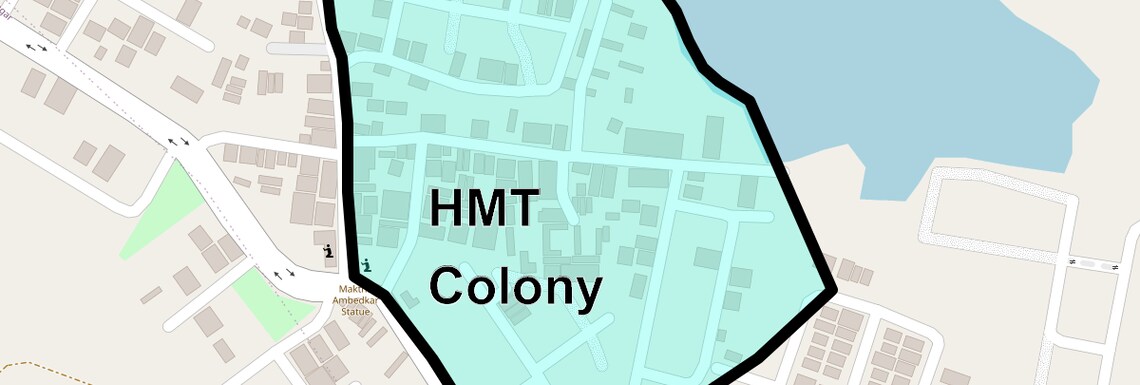 Location Map of HMT Colony, Hyderabad