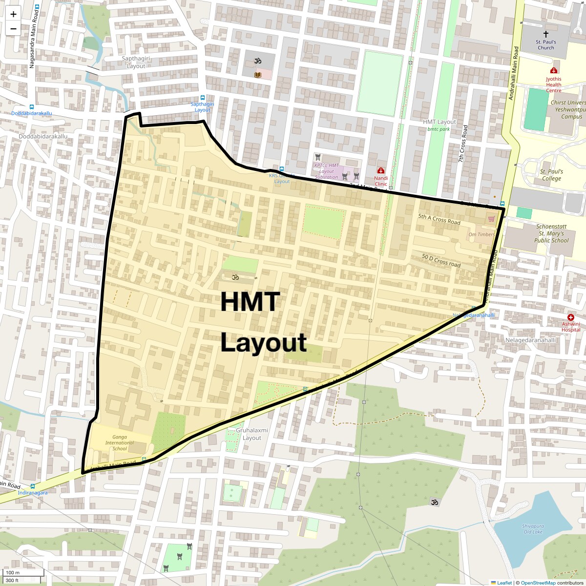 Check Time Travel of HMT Layout, Bangalore