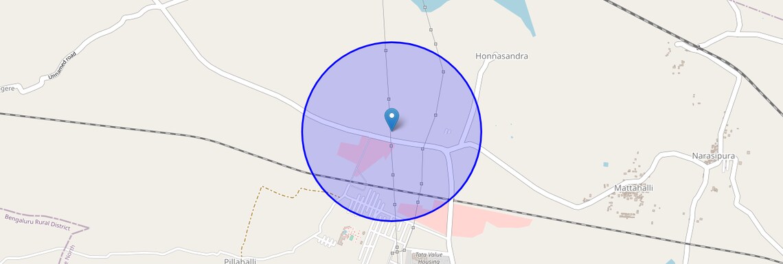 Location Map of Honnasandra, Bangalore