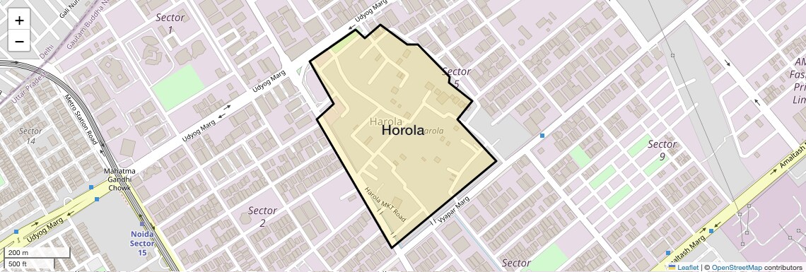 Location Map of Horola, Noida