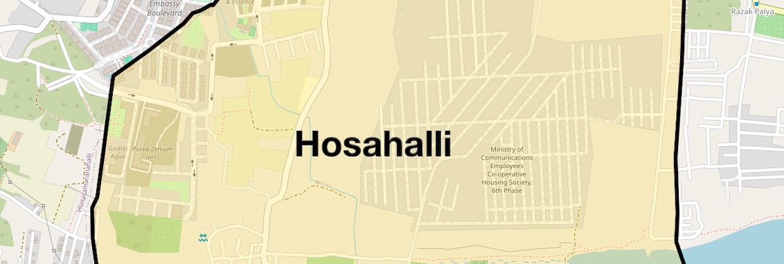 Location Map of Hosahalli, Bangalore