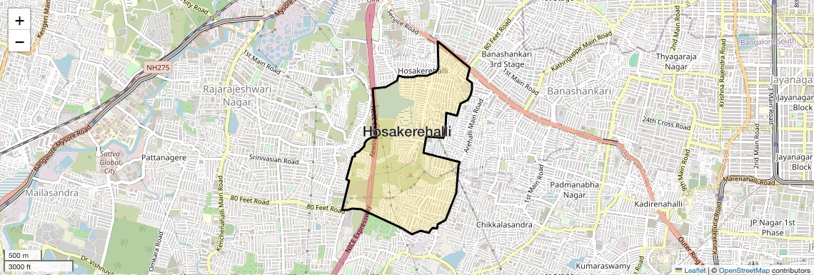 Hosakerehalli Map