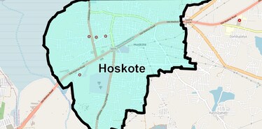 Location Map of Hoskote, Bangalore