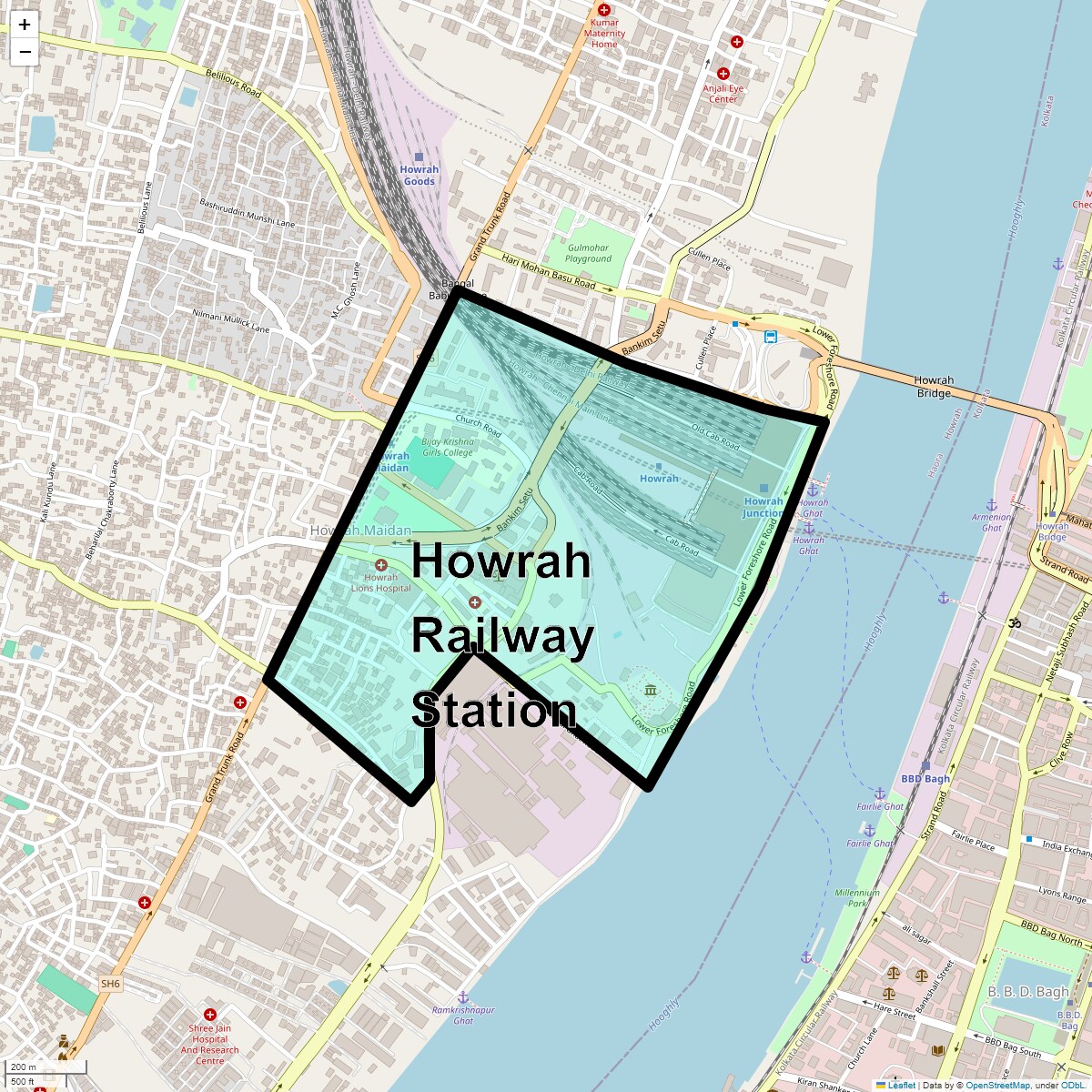 Howrah Railway Station Map