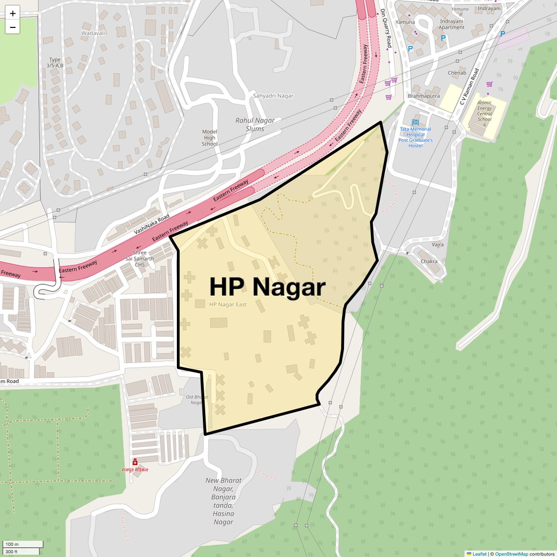 Location Map of Hp Nagar, Mumbai