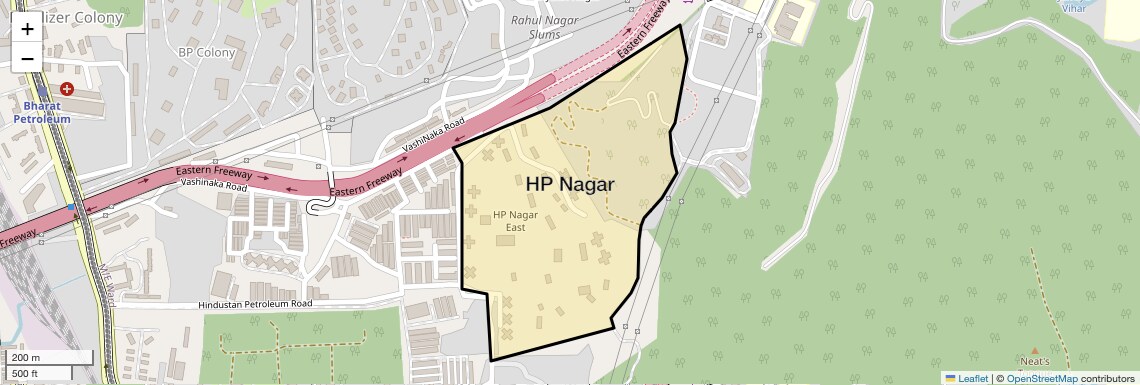 Location Map of HP Nagar, Mumbai