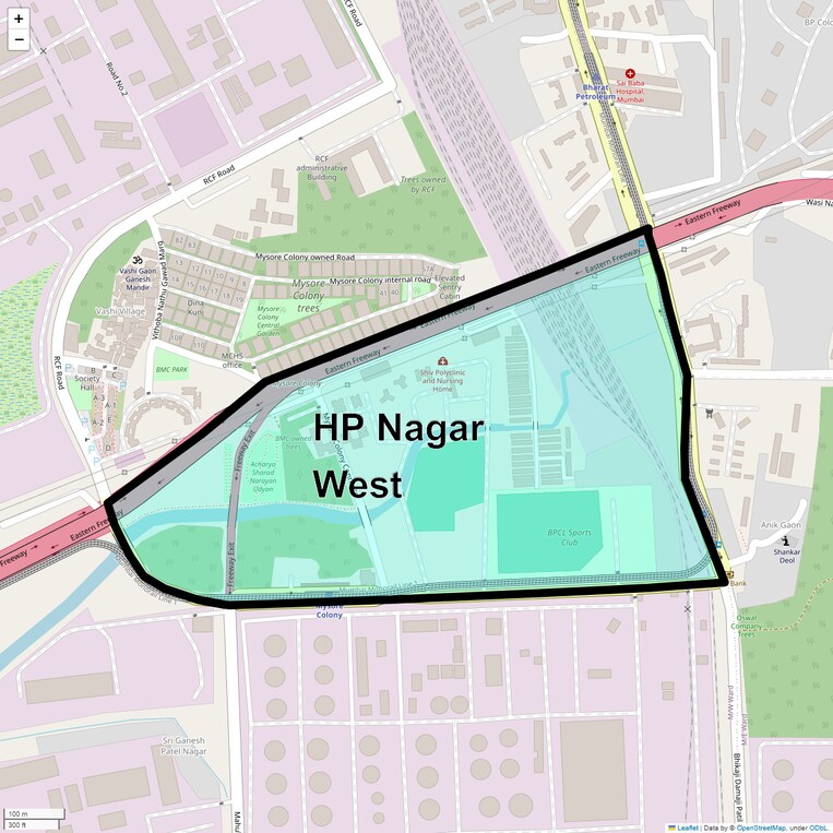 Location Map of Hp Nagar West