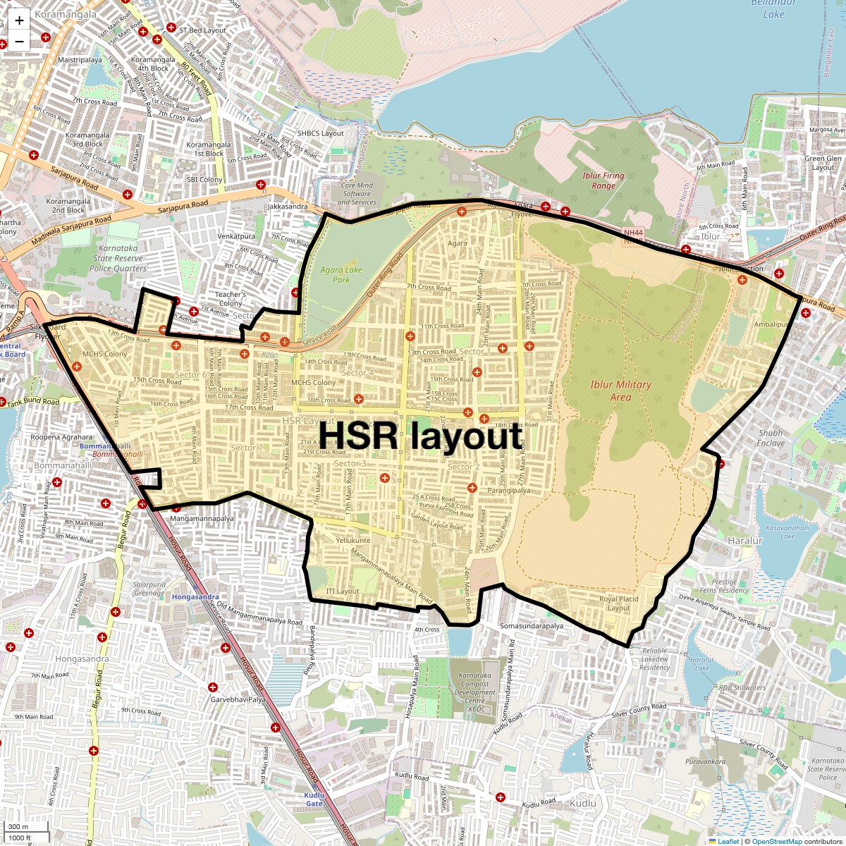 Check Time Travel of HSR layout, Bangalore