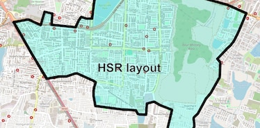 Location Map of HSR layout, Bangalore