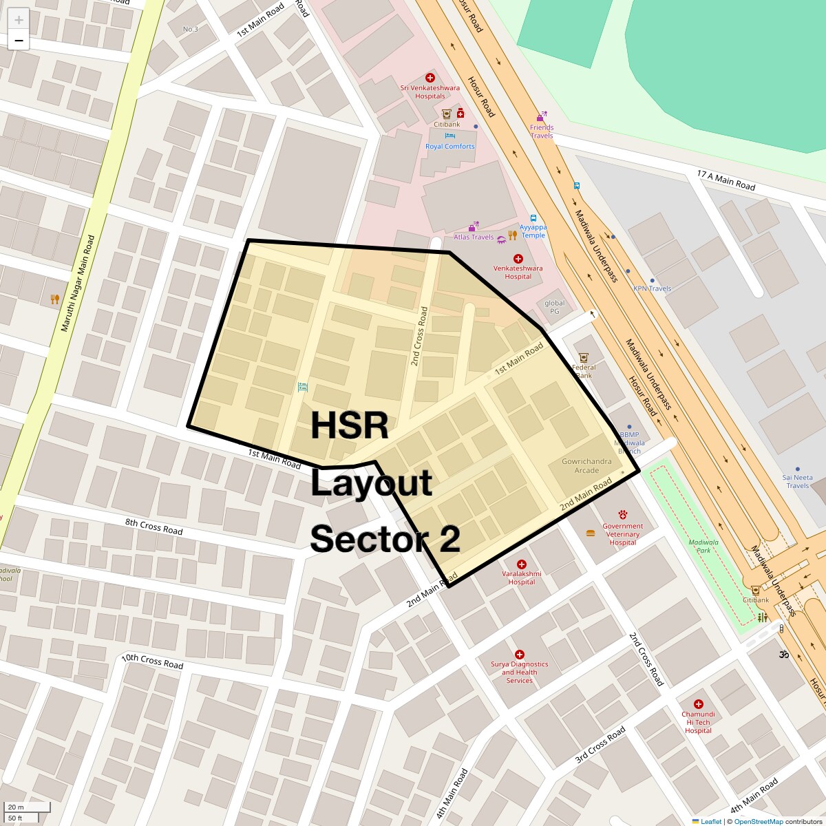 Check Time Travel of HSR Layout Sector 2, Bangalore