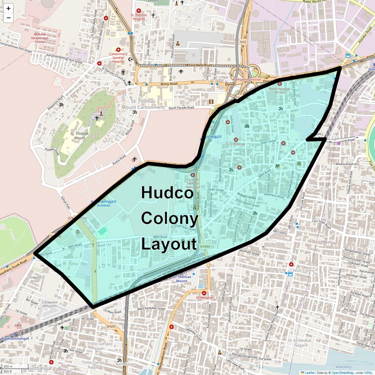 Location Map of Hudco Colony Layout