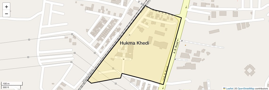 Location Map of Hukma Khedi, Indore