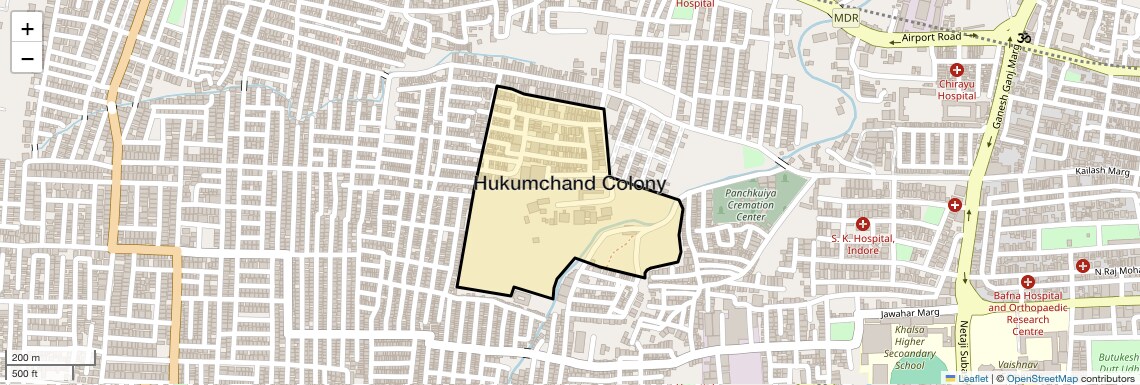 Hukumchand Colony Map