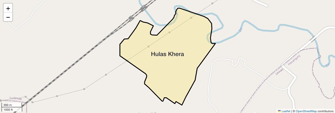 Location Map of Hulas Khera, Lucknow