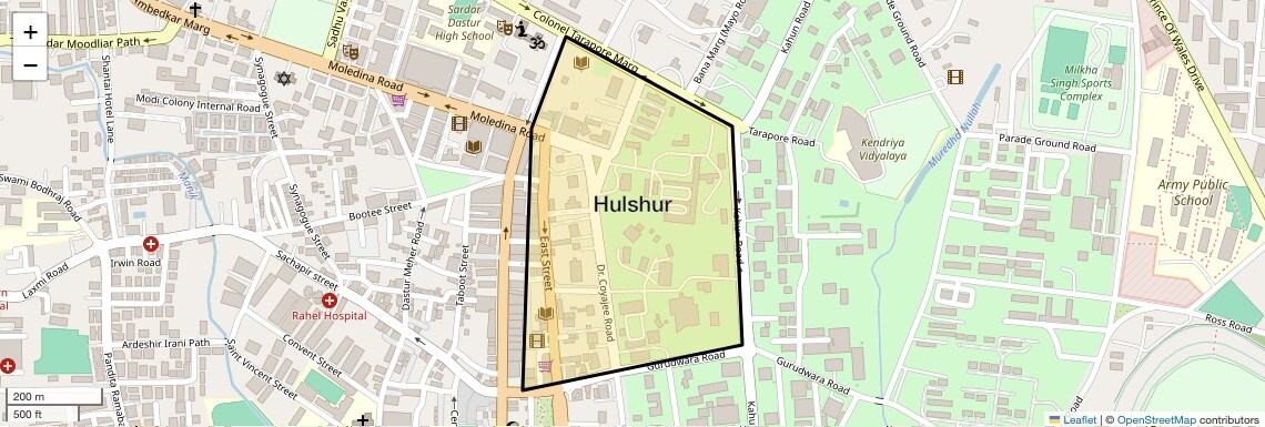 Location Map of Hulshur, Pune