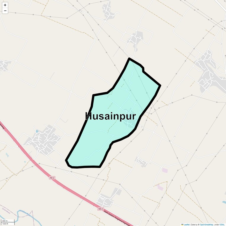Location Map of Husainpur