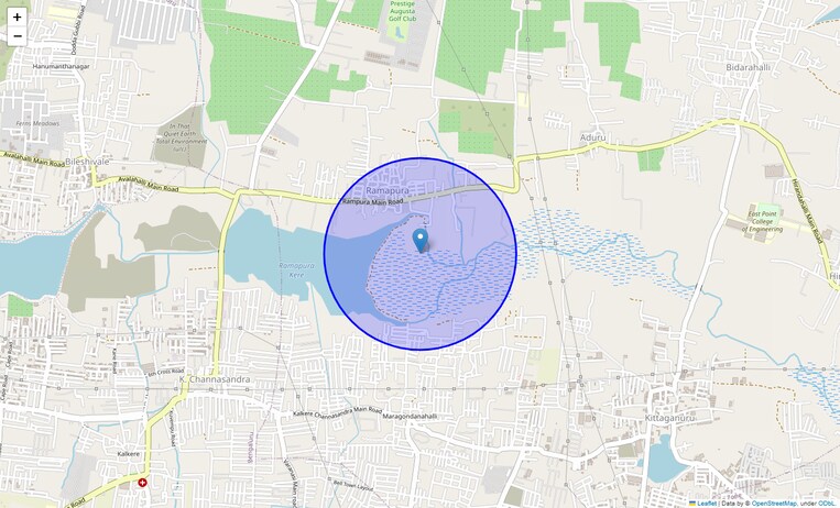 Location Map of Huvinane
