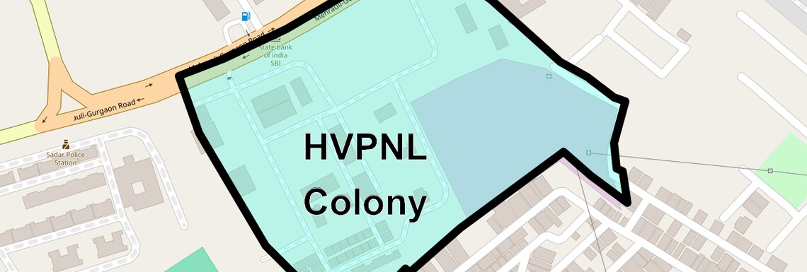 Location Map of Hvpnl Colony, Gurgaon