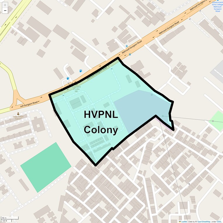 Location Map of Hvpnl Colony