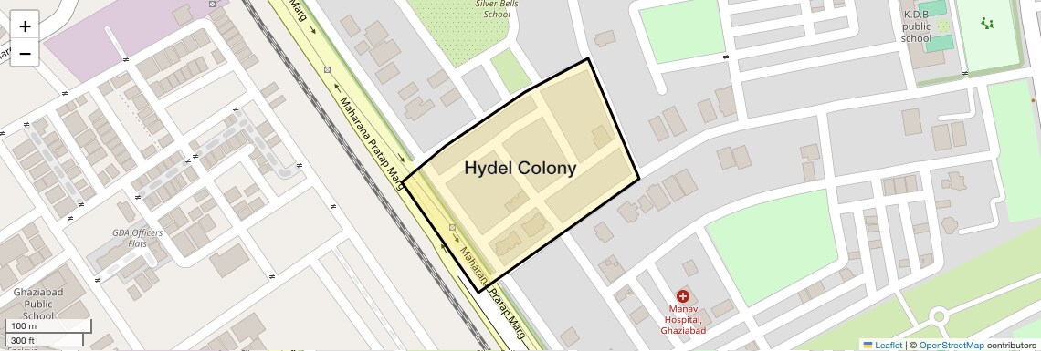 Location Map of Hydel Colony, Ghaziabad