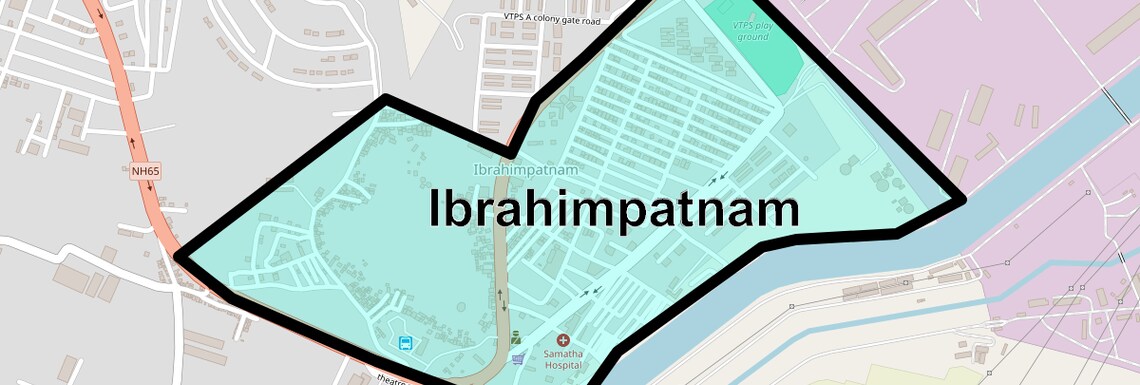Location Map of Ibrahimpatnam, Vijayawada