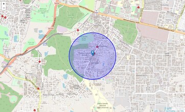 Location Map of Ignou Road, Delhi