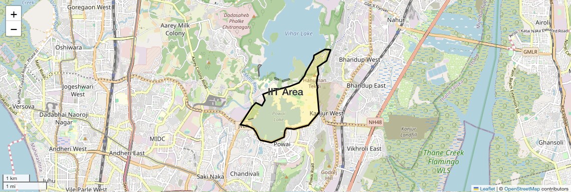 Location Map of IIT Area, Mumbai