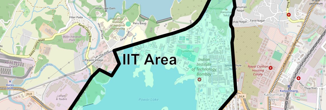 Location Map of Iit Area, Mumbai