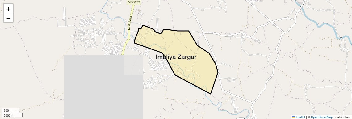 Location Map of Imaliya Zargar, Bhopal